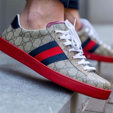 gucci sneakers red and green|gucci red bottom sneakers.